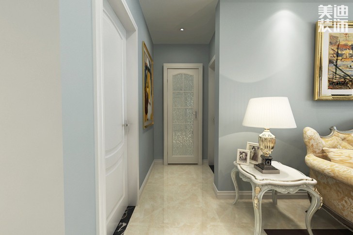 湘江世紀(jì)城160平米簡(jiǎn)歐風(fēng)格裝修效果圖--過(guò)道