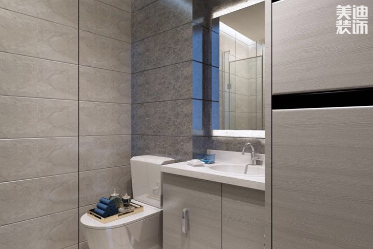 文苑大廈138平現(xiàn)代裝修案例效果圖--衛(wèi)生間