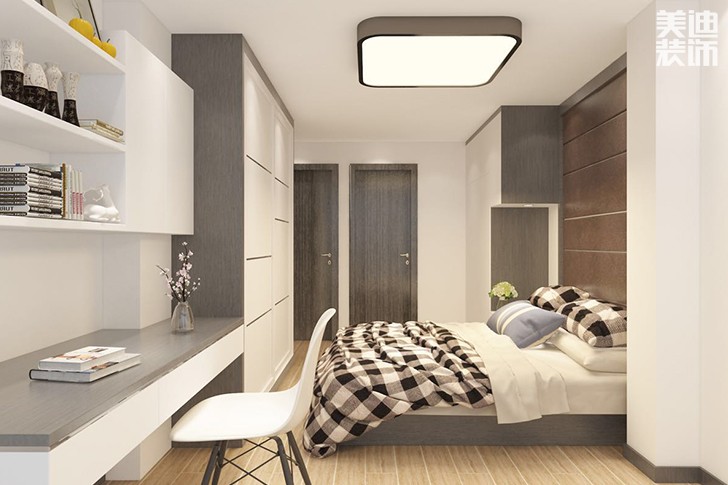 文苑大廈138平現(xiàn)代裝修案例效果圖--臥室