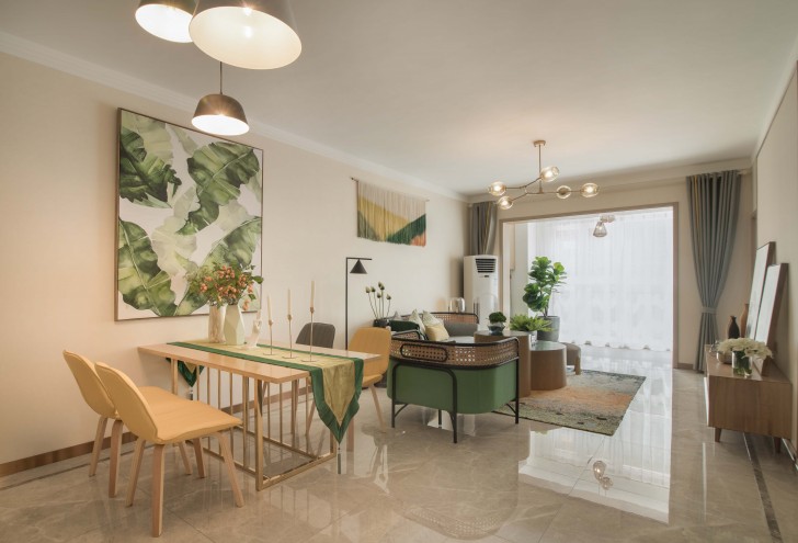 長(zhǎng)沙西店樣板房美式風(fēng)格裝修實(shí)景圖--餐廳