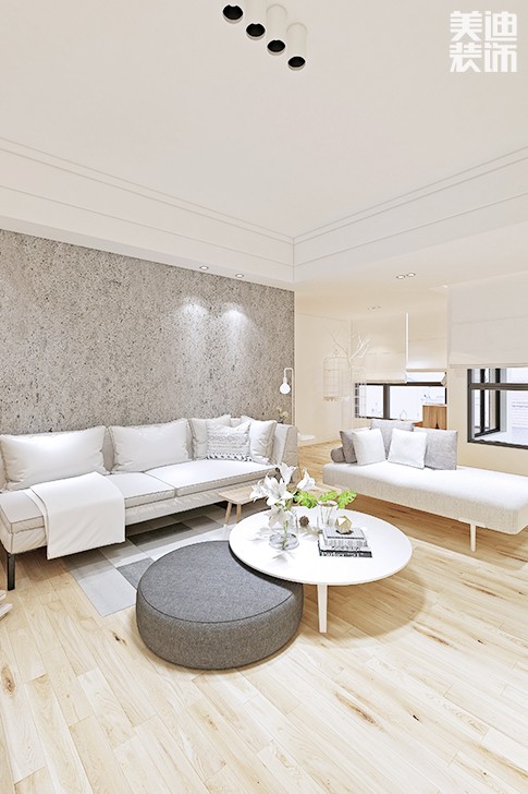 中航城145平米日式混搭風格裝修效果圖--客廳