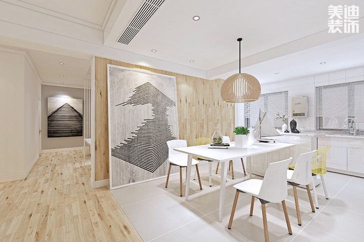 中航城145平米日式混搭風格裝修效果圖--餐廳