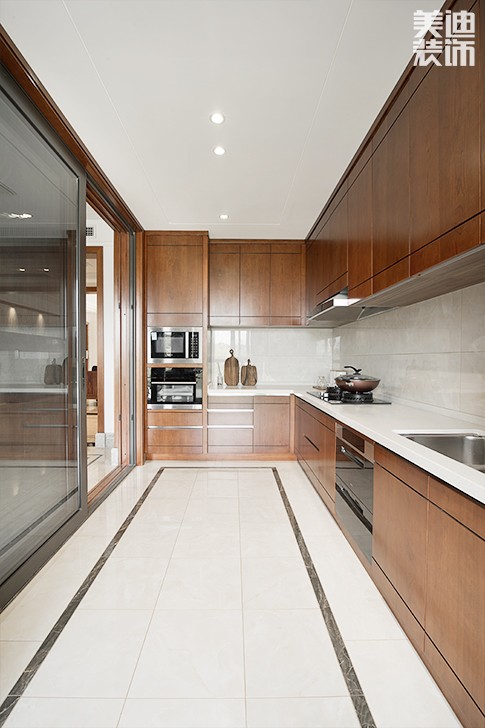 青竹園·曦園 295㎡書香之家，新中式裝修實拍圖--廚房