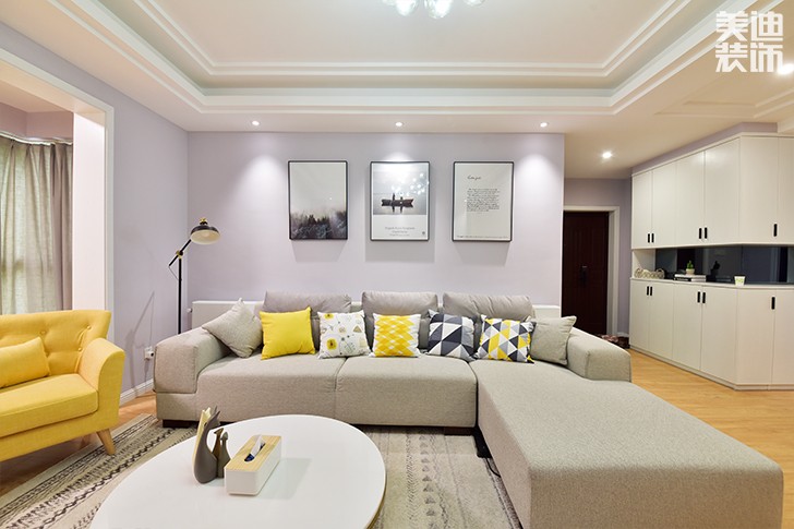 科大佳園120平日式MUJI風裝修案例圖--客廳