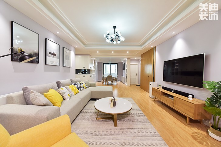 科大佳園120平日式MUJI風裝修案例圖--客廳