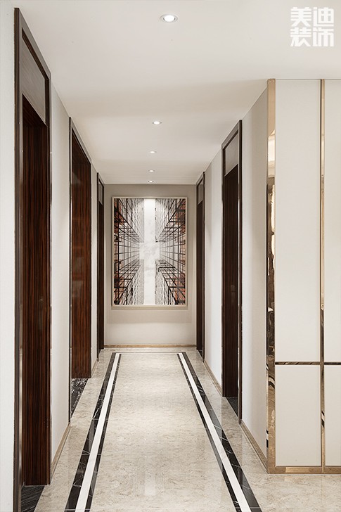 江山壹號(hào)232平米港式輕奢風(fēng)裝修案例實(shí)拍圖--過(guò)道