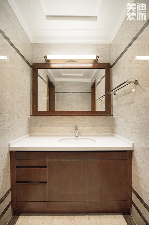 青竹園·曦園 295㎡書香之家，新中式裝修實拍圖--衛(wèi)生間