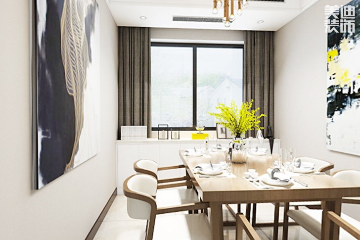 梅溪青秀137平米現(xiàn)代風(fēng)格裝修效果圖--餐廳