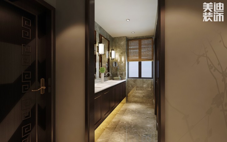 蘭僑公館320平米新中式風(fēng)格裝修案例效果圖--梳妝臺