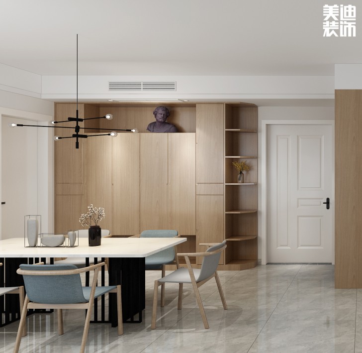 香溢豪庭125平方米現(xiàn)代風(fēng)格裝修效果圖--餐廳