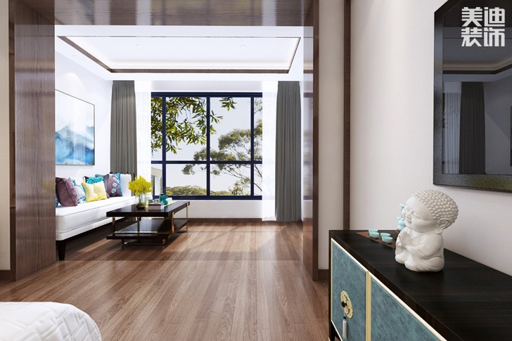 南山蘇迪亞諾500平米新中式風(fēng)格裝修案例效果圖--客廳