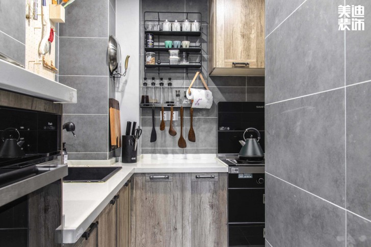 北大資源理想家園88平米北歐風(fēng)格實(shí)拍案例--廚房