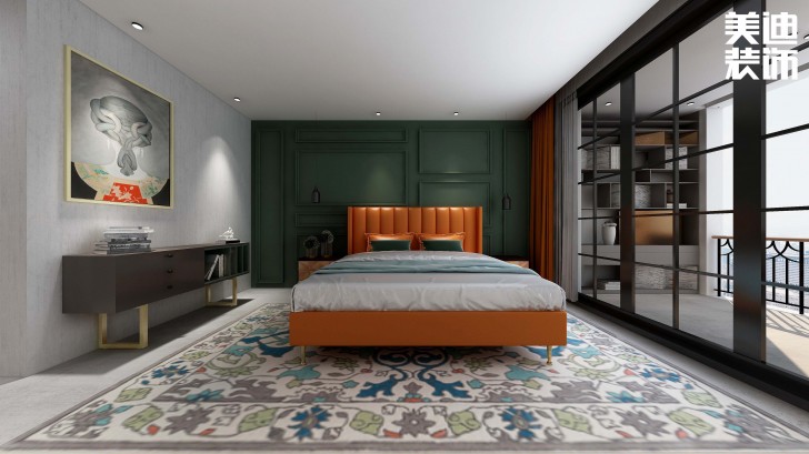 嘉和城128平方米北歐風(fēng)格案例效果圖--臥室