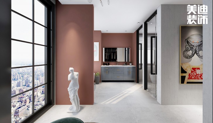 嘉和城128平方米北歐風(fēng)格案例效果圖--客廳