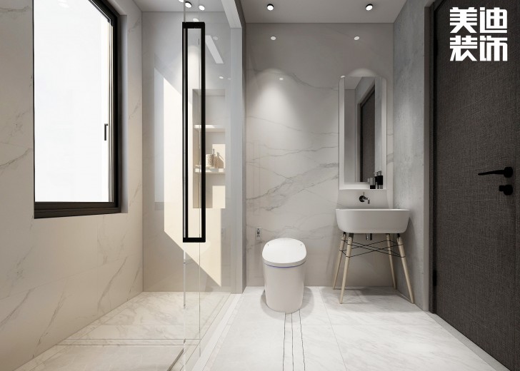 嘉和城138平米北歐極簡(jiǎn)風(fēng)格案例效果圖--浴室