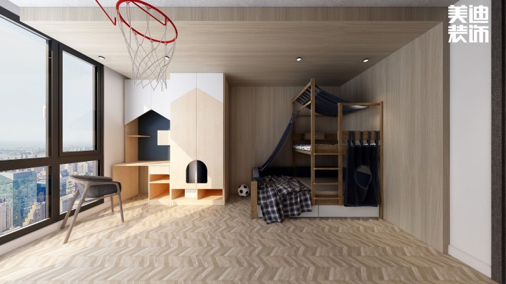 嘉和城138平米北歐極簡(jiǎn)風(fēng)格案例效果圖--兒童房