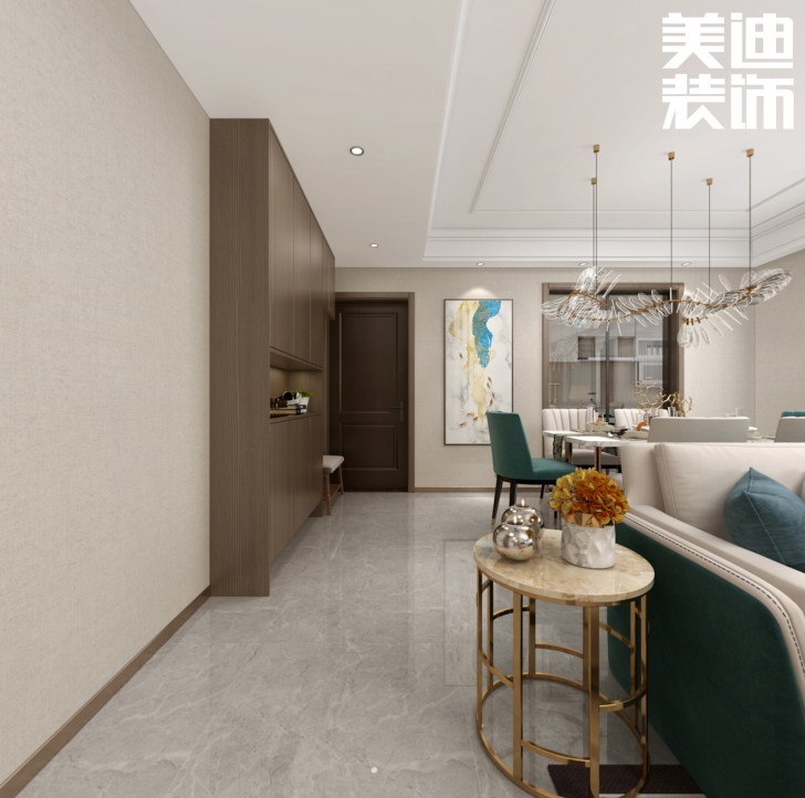 建發(fā)悅府130㎡現(xiàn)代風(fēng)格案例效果圖--客廳