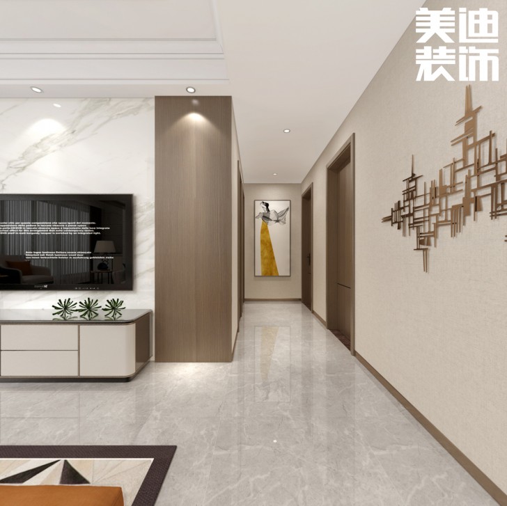 建發(fā)悅府130㎡現(xiàn)代風(fēng)格案例效果圖--客廳