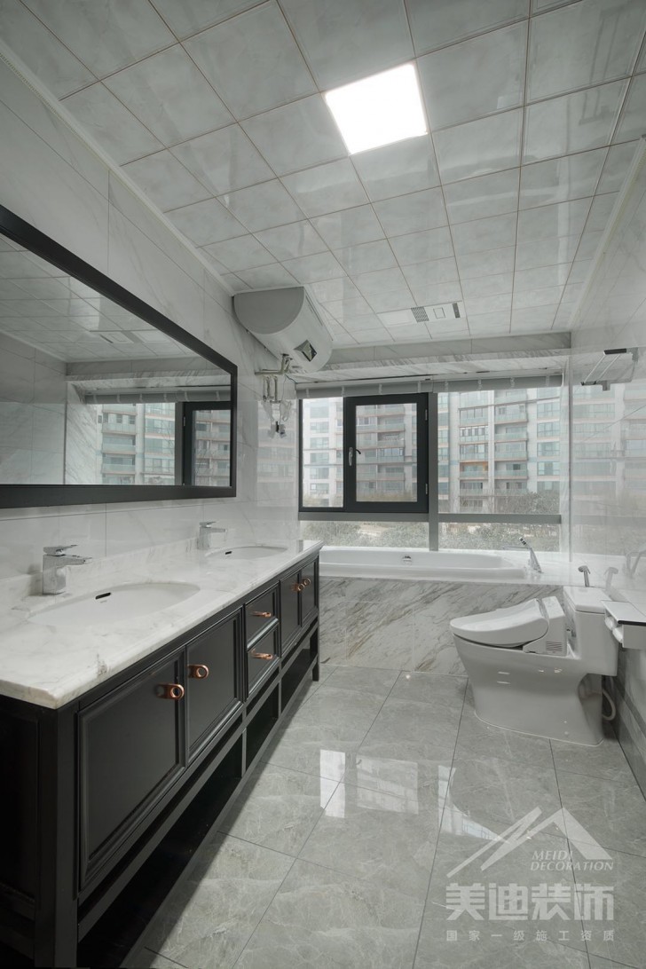 北辰定江洋285平米新中式風(fēng)裝修案例實(shí)拍圖-衛(wèi)生間