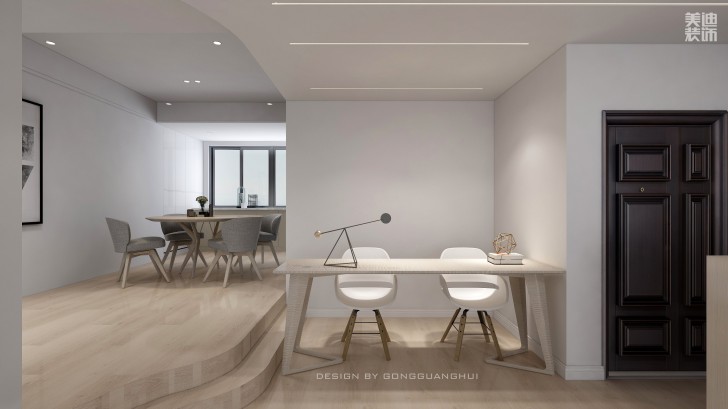 八方小區(qū)160㎡北歐風(fēng)格案例效果圖