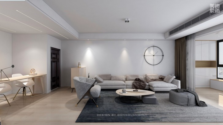 八方小區(qū)160㎡北歐風(fēng)格案例效果圖