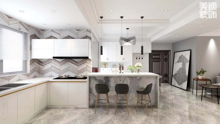 長(zhǎng)盛嵐庭105㎡現(xiàn)代風(fēng)格案例效果圖