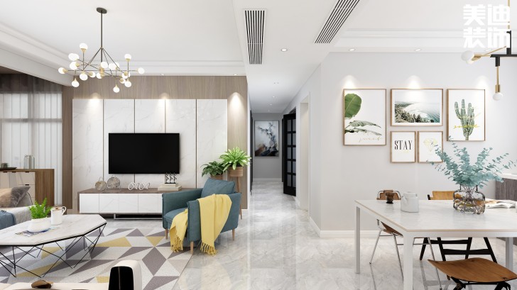 水墨林溪135㎡現(xiàn)代風(fēng)格案例效果圖