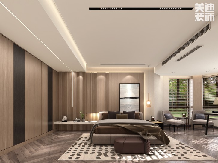 楚天逸品260㎡極簡主義風(fēng)格案例效果圖