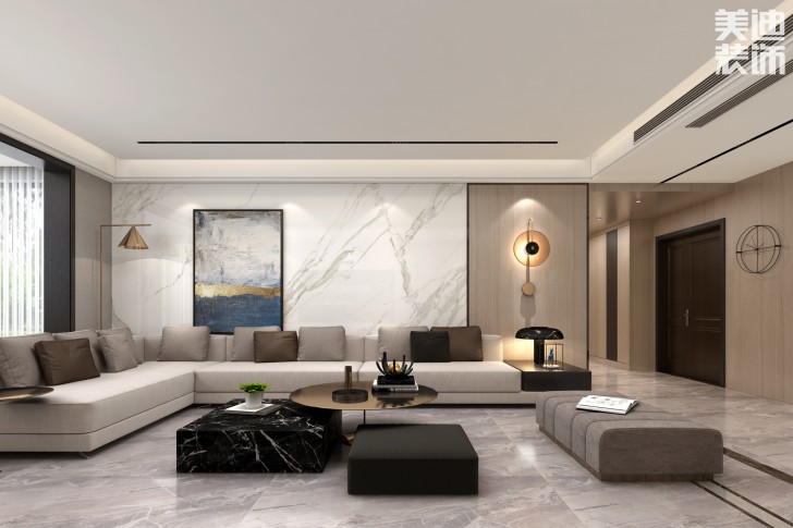 楚天逸品260㎡極簡主義風(fēng)格案例效果圖