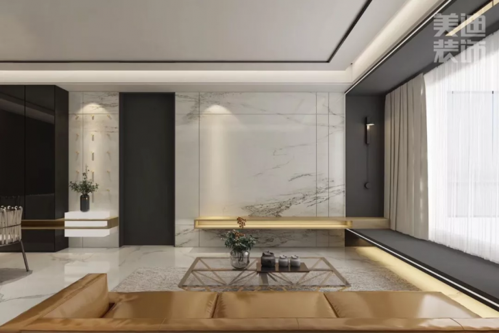 景秀世紀(jì)140平方米現(xiàn)代風(fēng)格案例效果圖--客廳