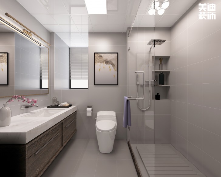 北城三角洲194平方米新中式風(fēng)格案例效果圖--衛(wèi)生間