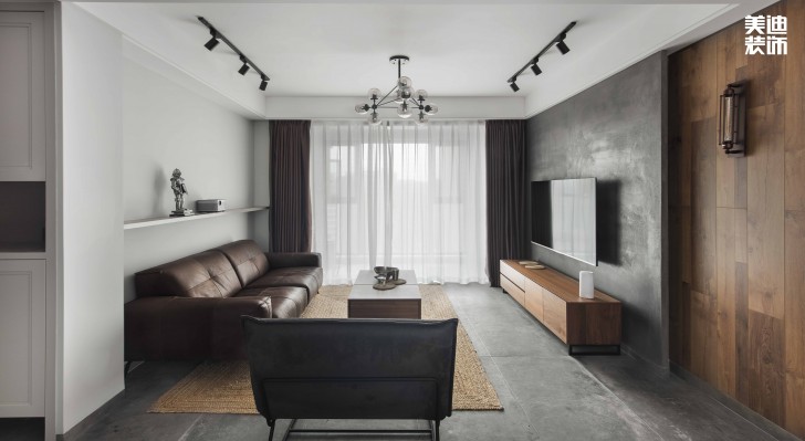 中建信和城112平方米工業(yè)風(fēng)格案例效果圖--客廳