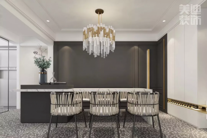 景秀世紀(jì)140平方米現(xiàn)代風(fēng)格案例效果圖--餐廳
