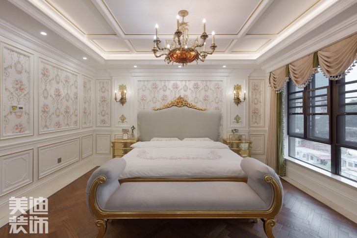 五礦沁園金城300平方米法式風(fēng)格案例效果圖--臥室
