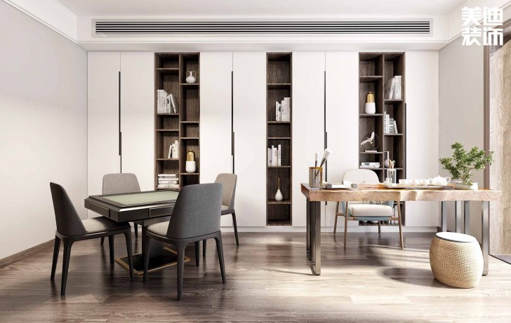 北城三角洲194平方米新中式風(fēng)格案例效果圖--餐廳