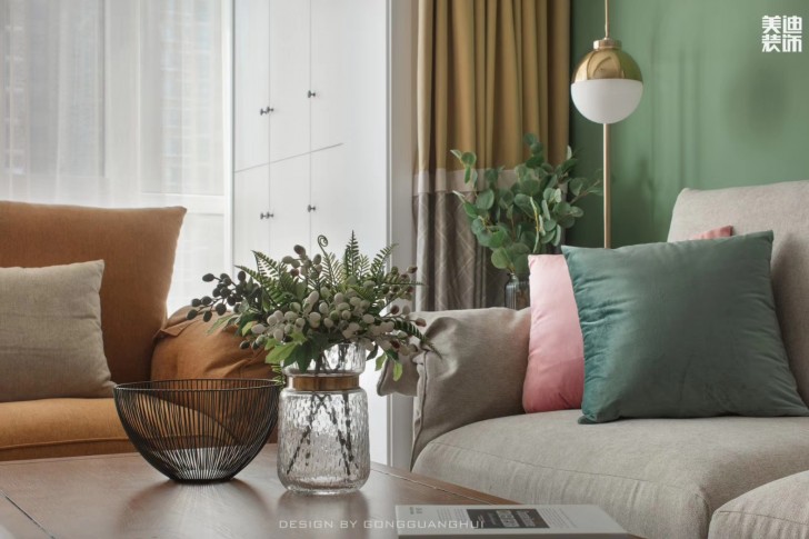 北京御園130平方米北歐風(fēng)格案例效果圖--客廳