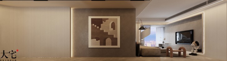 保利天璽140平方米現(xiàn)代風格案例效果圖-玄關