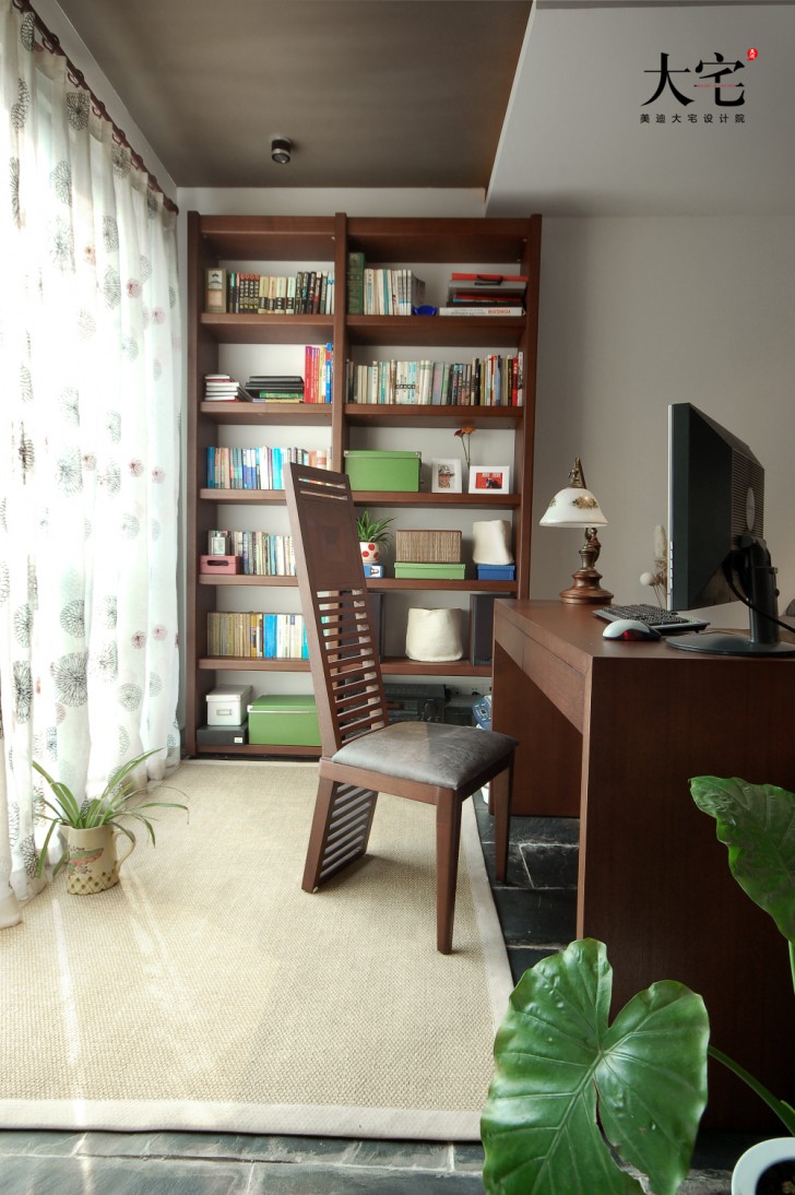 萬(wàn)科西街花園138平方米Loft民宿風(fēng)案例效果圖-書房