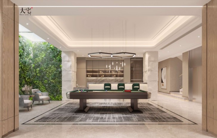 龍湖湘風原著1248平方米現(xiàn)代輕奢風格案例效果圖-地下室