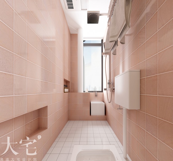 五一廣場商圈50平方米北歐風(fēng)格民宿公寓案例效果圖-衛(wèi)生間