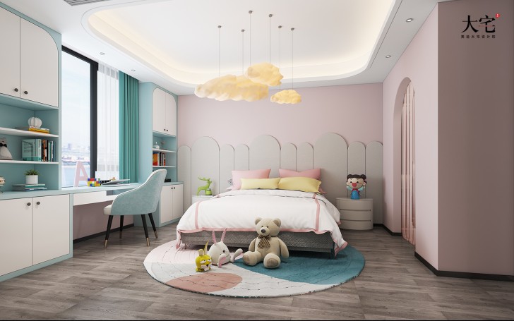 湘江壹號(hào)245平方米現(xiàn)代風(fēng)格案例效果圖-臥室