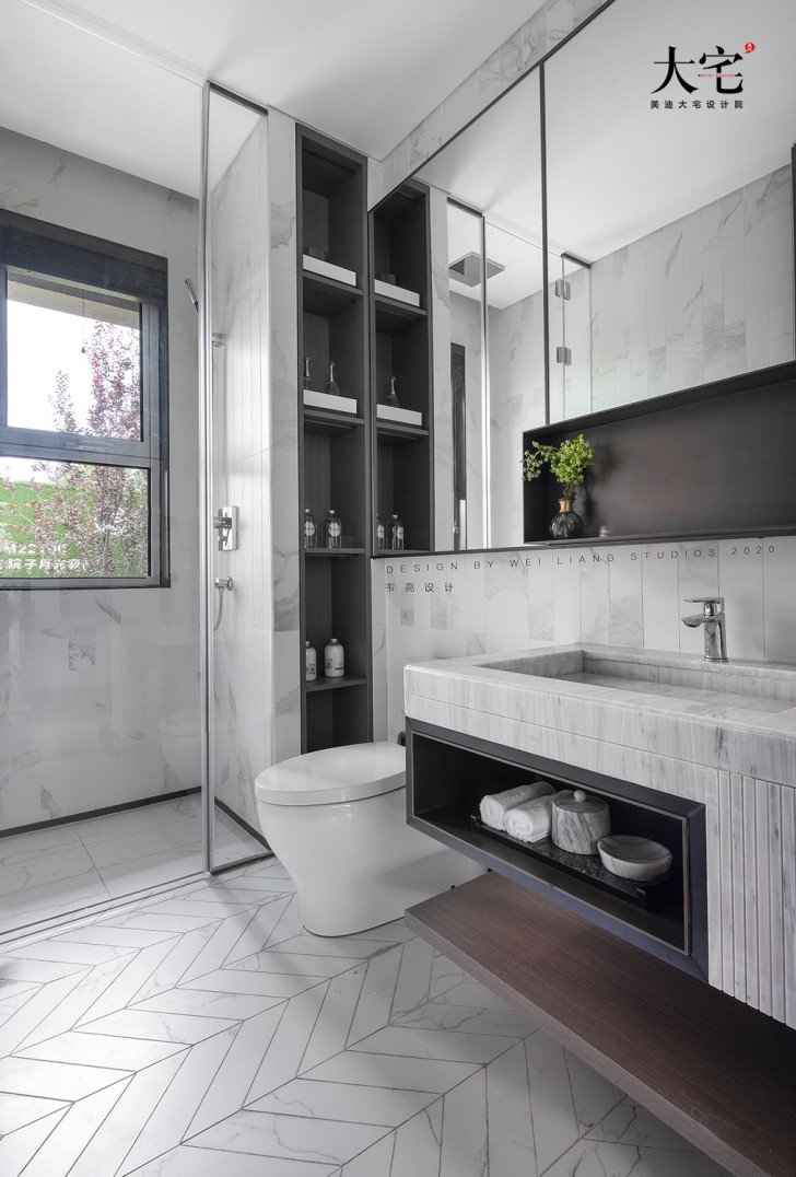 邯鄲保利185平方米現(xiàn)代輕奢風(fēng)格樣板間案例效果圖-衛(wèi)生間
