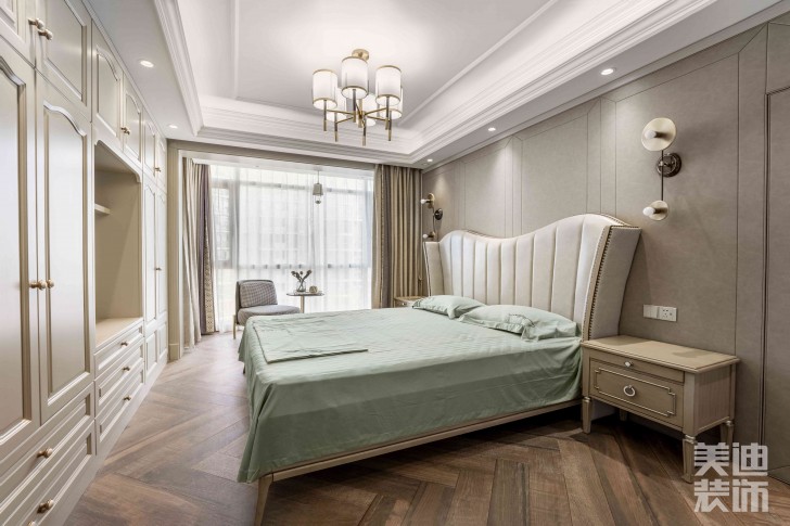 湘江世紀(jì)城153㎡法式輕奢風(fēng)格實(shí)景案例圖-臥室
