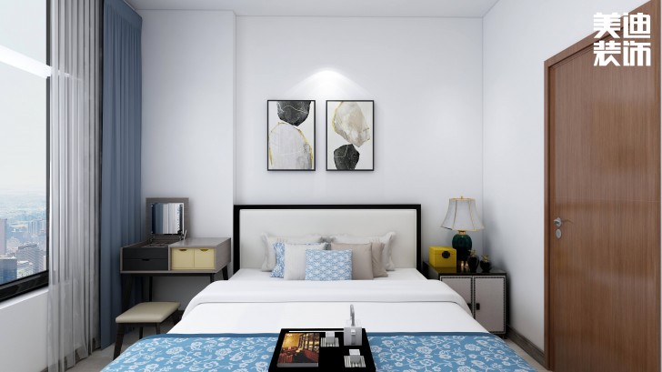 合能楓丹麗舍140㎡中式風(fēng)格案例效果圖—臥室