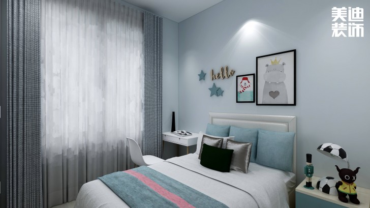 合能楓丹麗舍140㎡中式風(fēng)格案例效果圖—臥室