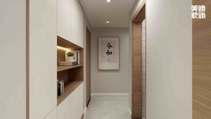 清溪川9號140㎡日式風格案例效果圖-過道