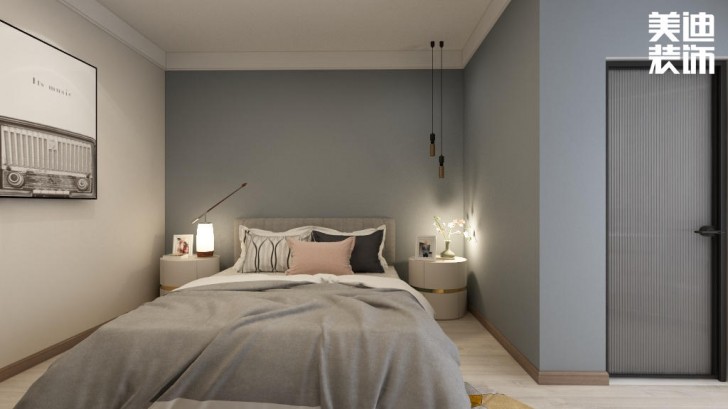 湘農(nóng)橋社區(qū)120㎡輕奢風(fēng)格案例效果圖—臥室