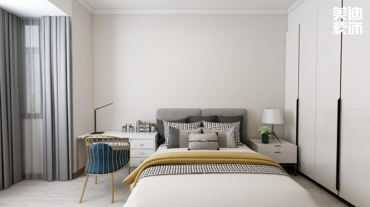 華銀南苑140㎡現(xiàn)代風(fēng)格案例效果圖—臥室