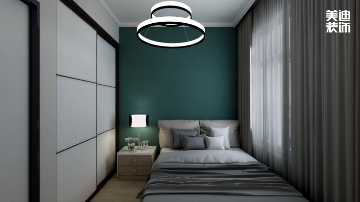 潤(rùn)屋美院90㎡現(xiàn)代風(fēng)格裝修案例效果圖—臥室