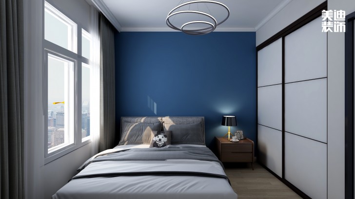 潤(rùn)屋美院90㎡現(xiàn)代風(fēng)格裝修案例效果圖—臥室